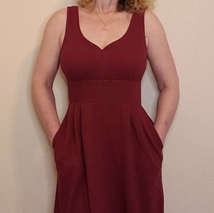 Burgundy Sundress with Pockets